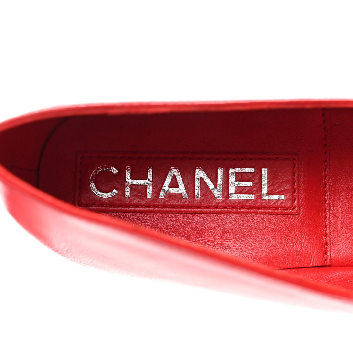 Lambskin Mary Jane Flats 38 Red Black