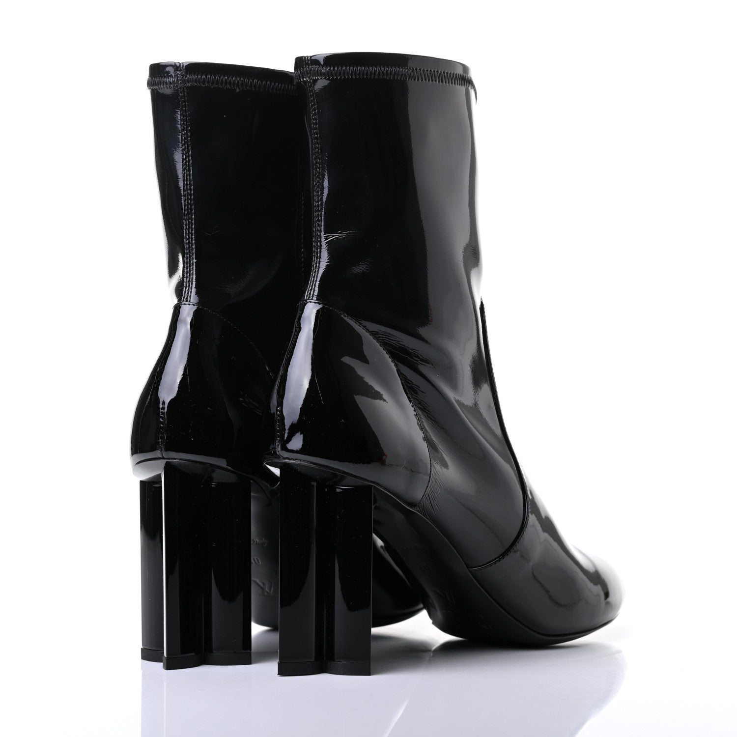 Louis Vuitton Patent Silhouette Ankle Boots 40 Black 4 of 10