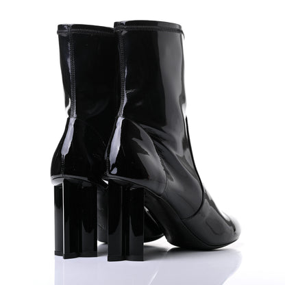 Louis Vuitton Patent Silhouette Ankle Boots 40 Black 4 of 10