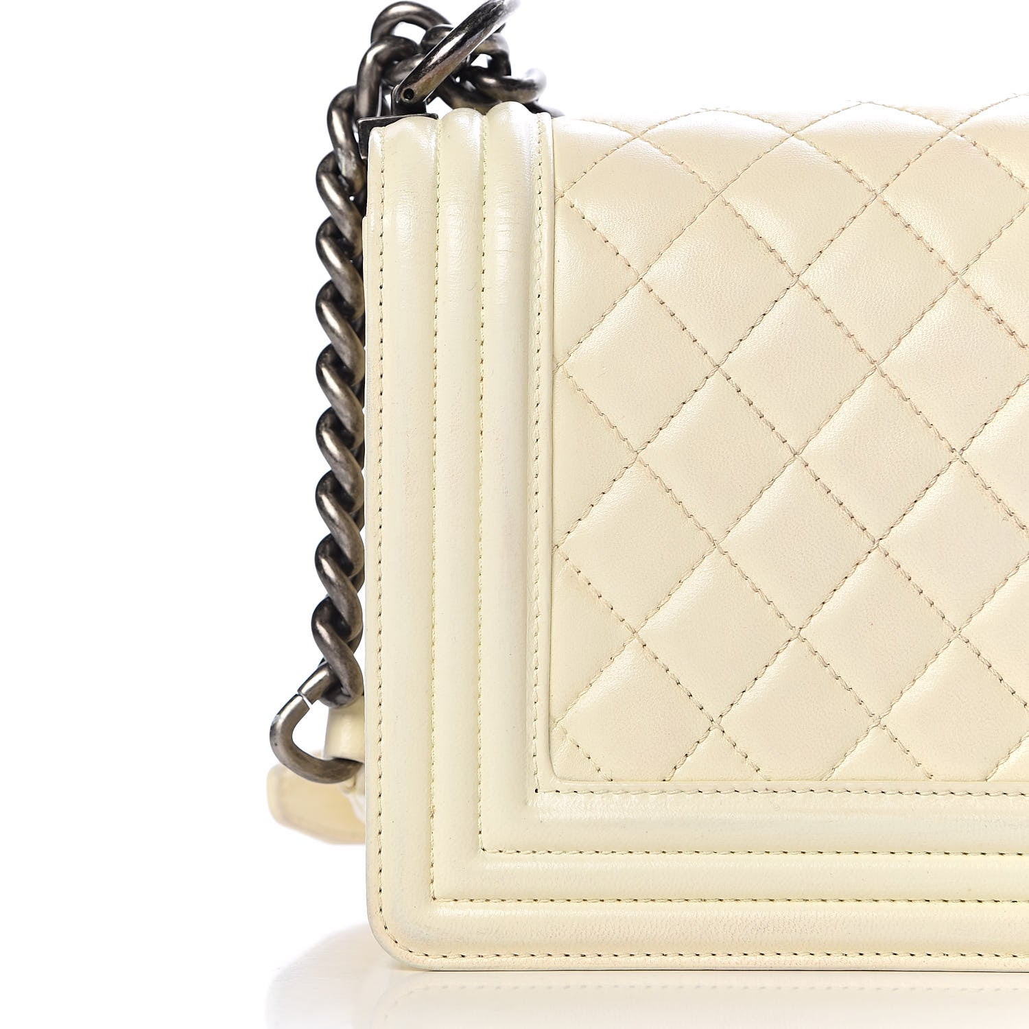 Chanel Lambskin Quilted Medium Boy Flap White 10 of 17