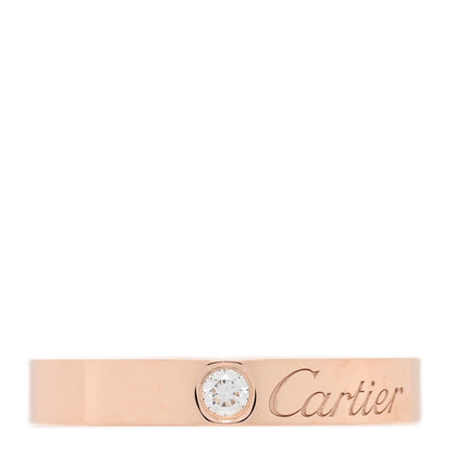Cartier 18K Pink Gold Diamond 3mm C De Cartier Wedding Band Ring 46 3.75 1 of 5