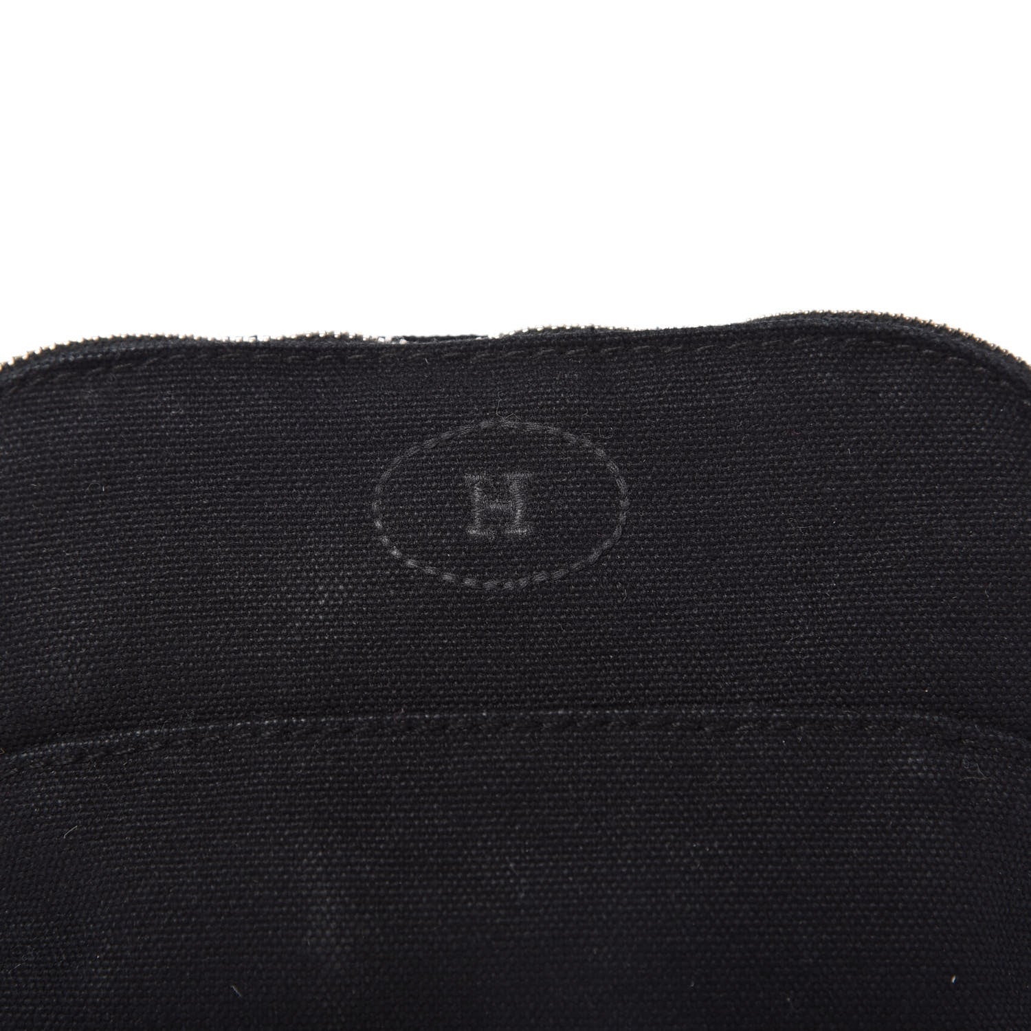 Hermes Cotton Canvas Mini Bolide Travel Cosmetic Pouch Black 9 of 9