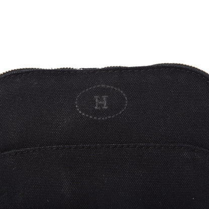 Hermes Cotton Canvas Mini Bolide Travel Cosmetic Pouch Black 9 of 9
