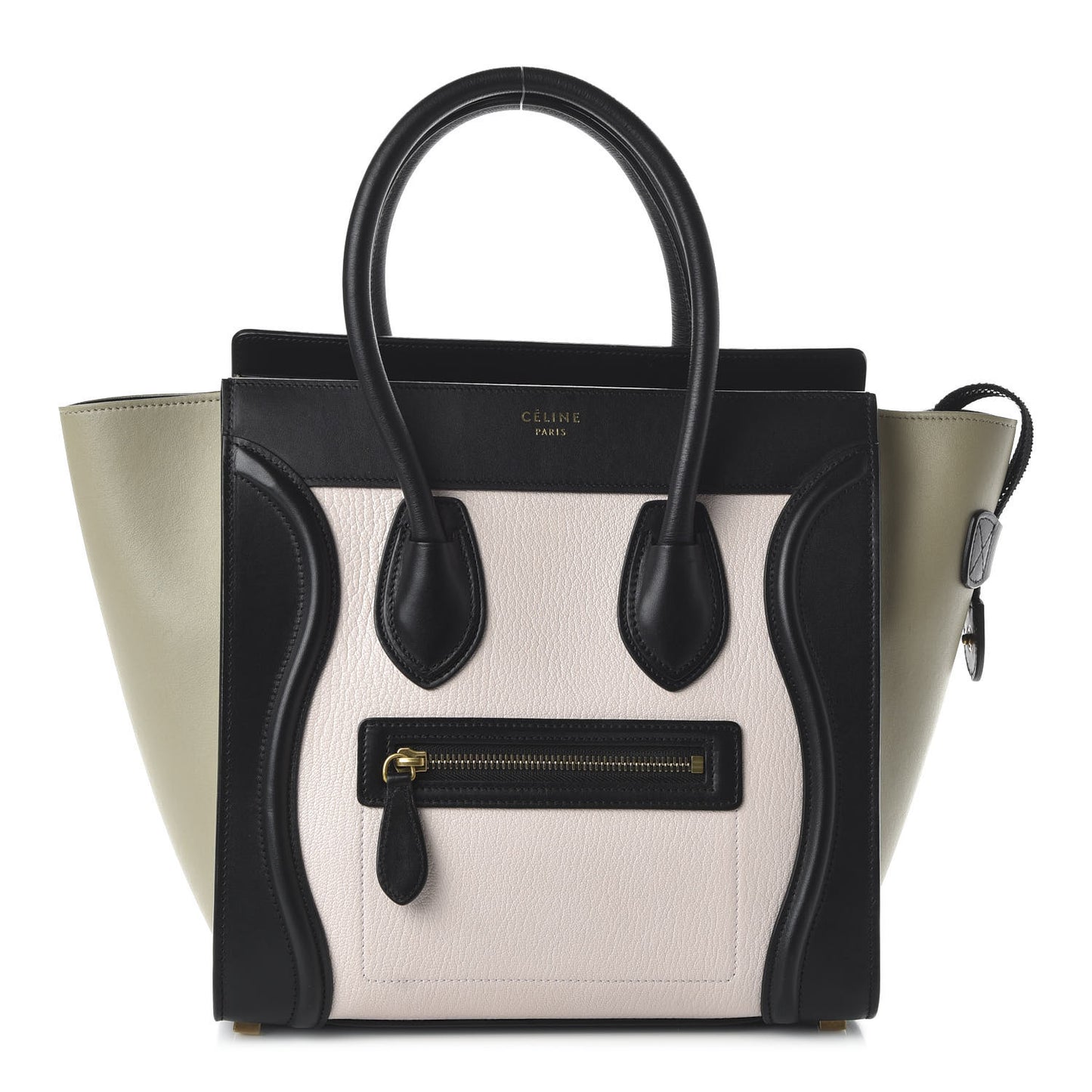 Goatskin Smooth Calfskin Micro Tri-Color Luggage Olive