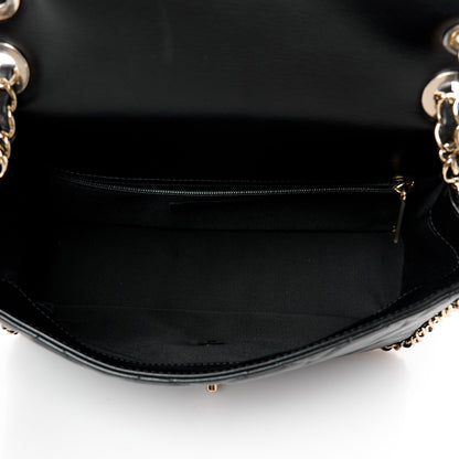 Chanel Crumpled Calfskin Medium Chain All Over Flap Black 5 of 11