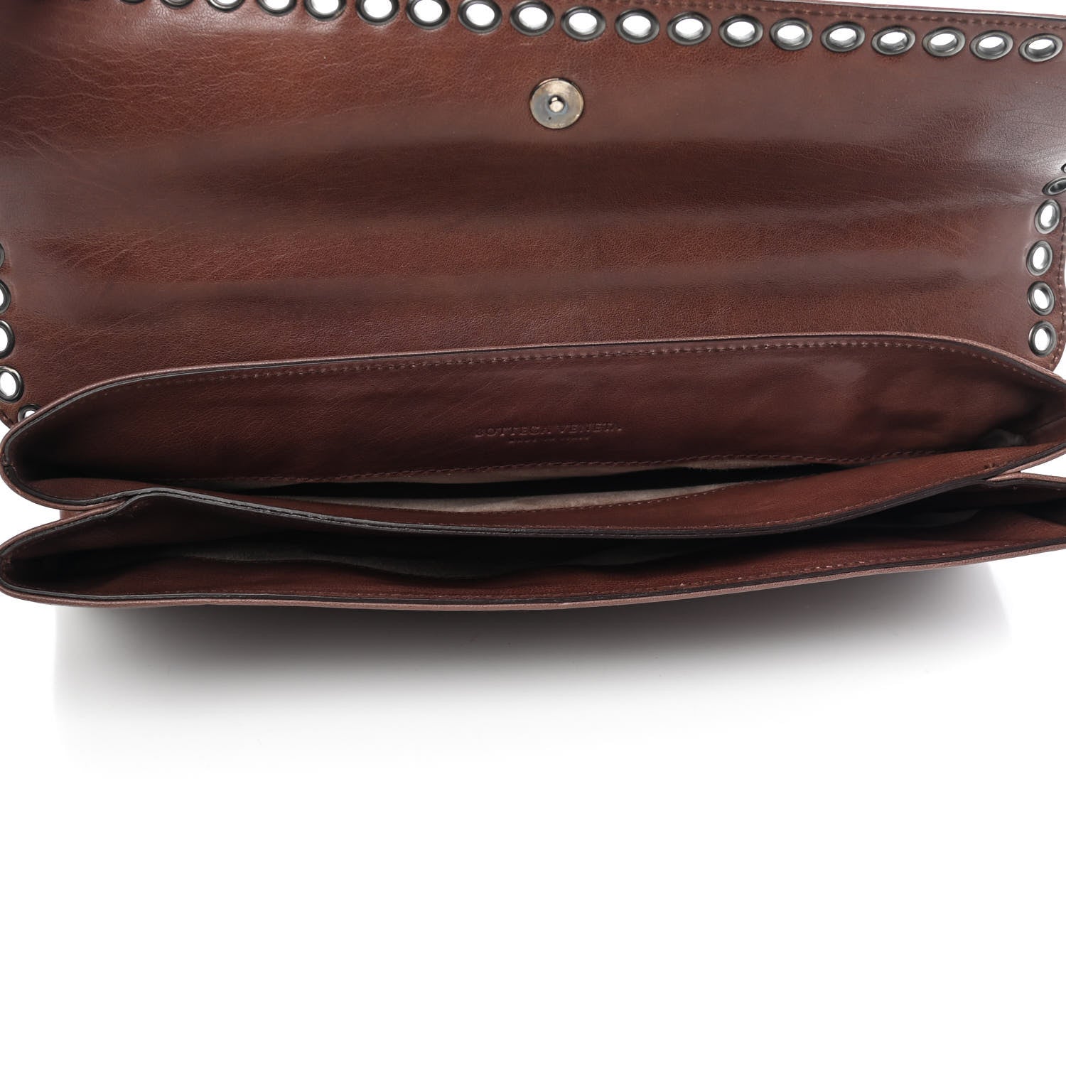 Bottega Veneta Nappa Intrecciato Grommet Flap Shoulder Bag 5 of 8
