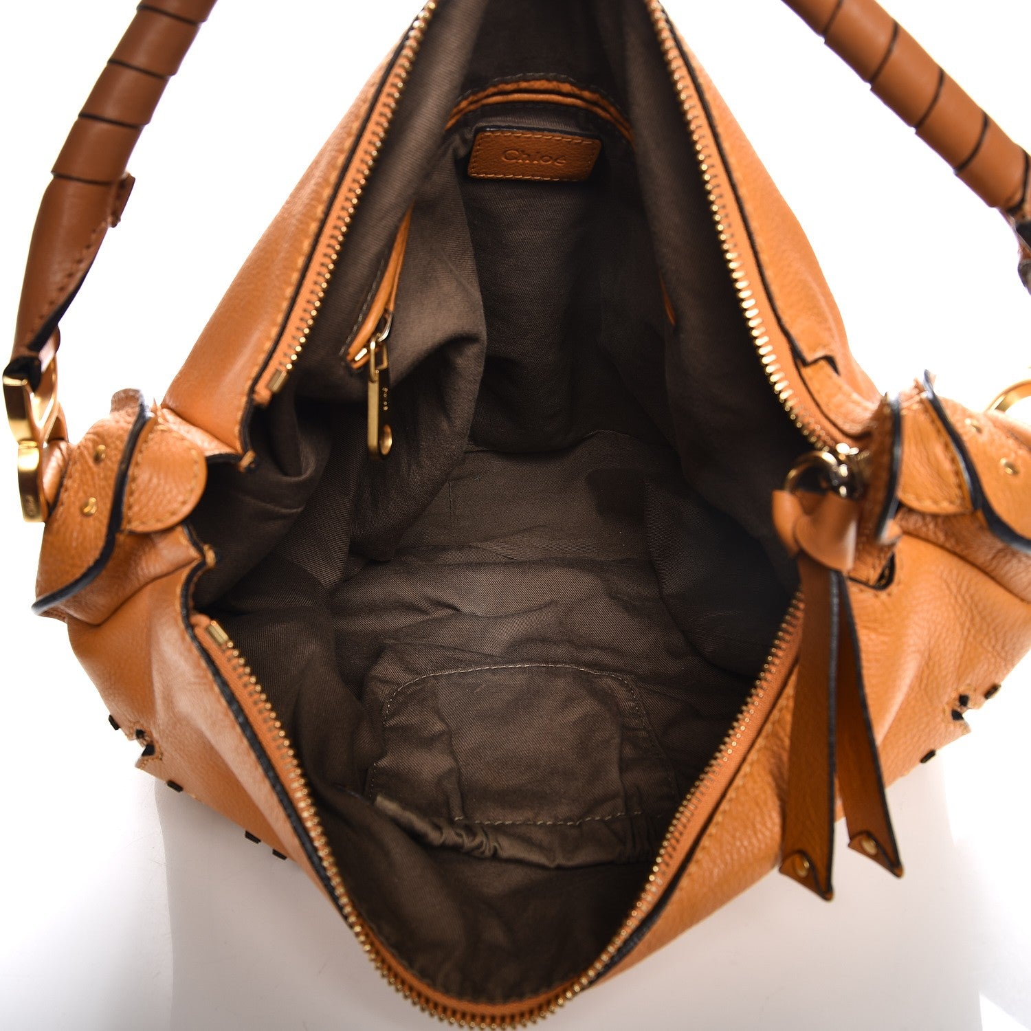 Chloe Calfskin Large Marcie Satchel Brown Sugar 5 of 11