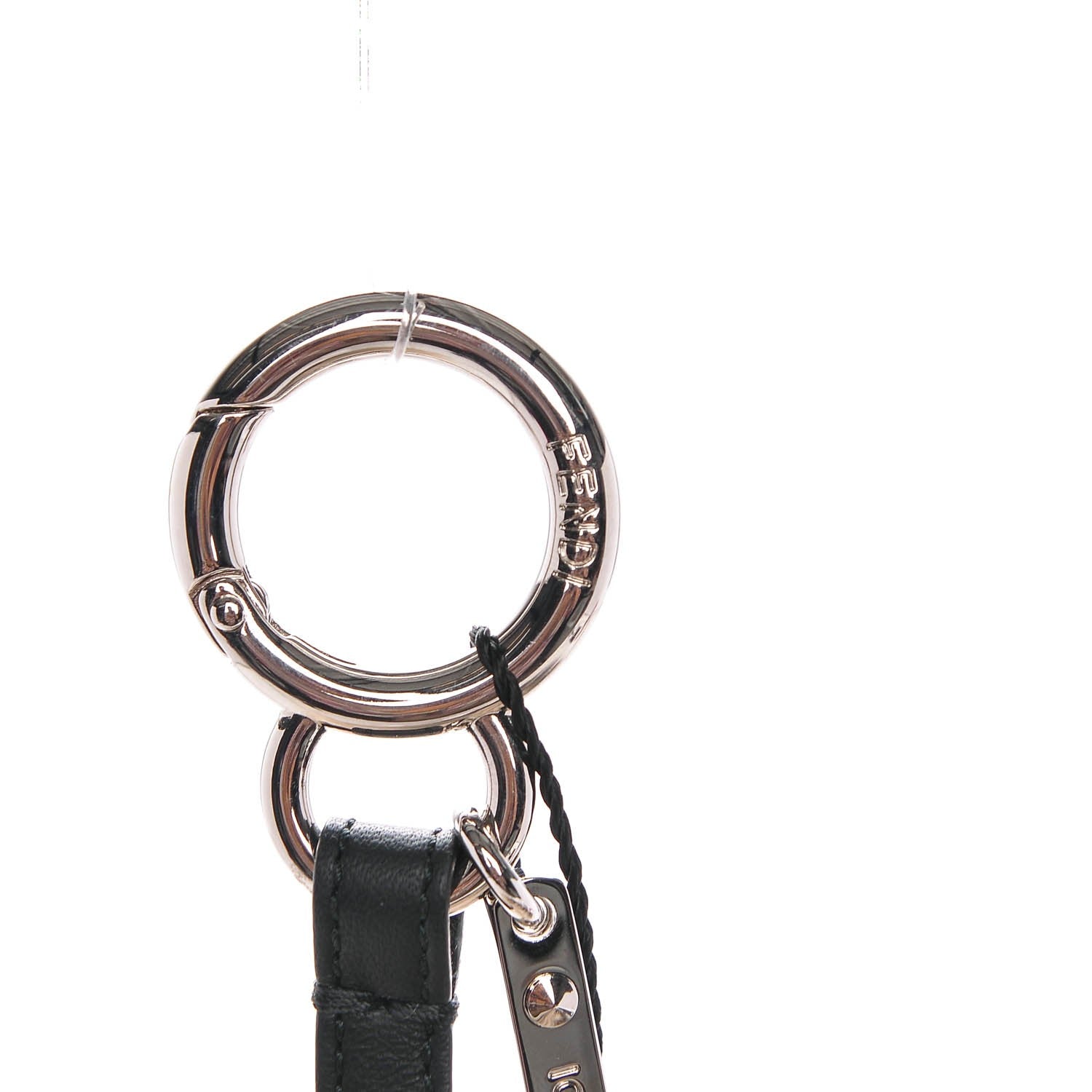 Fendi Vitello Flamingo Fox Fur Flurry Monster Bag Bug Cube Charm White 5 of 5