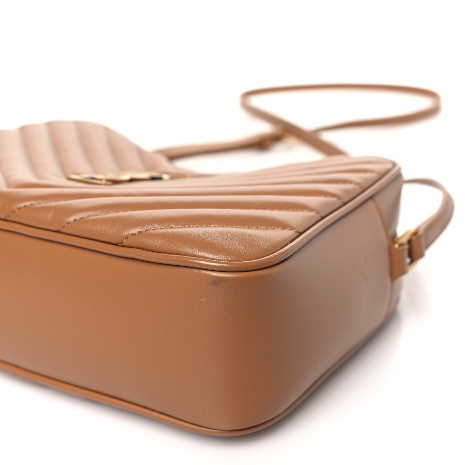 Saint Laurent Calfskin Matelasse Monogram Lou Camera Bag Cinnamon 9 of 10
