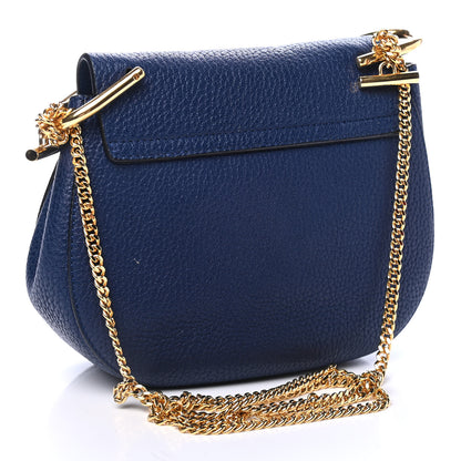 Chloe Grained Lambskin Mini Drew Shoulder Bag Royal Navy 2 of 6
