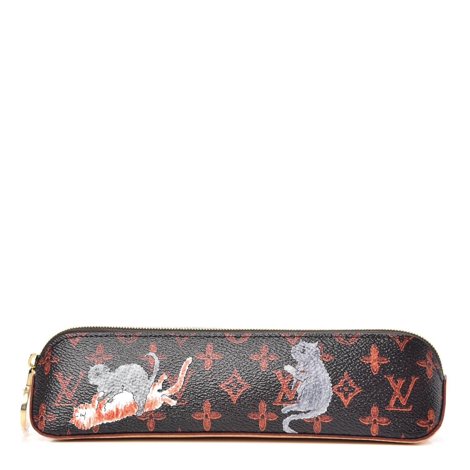 Louis Vuitton Catogram Elizabeth Pouch Orange Marron 1 of 9