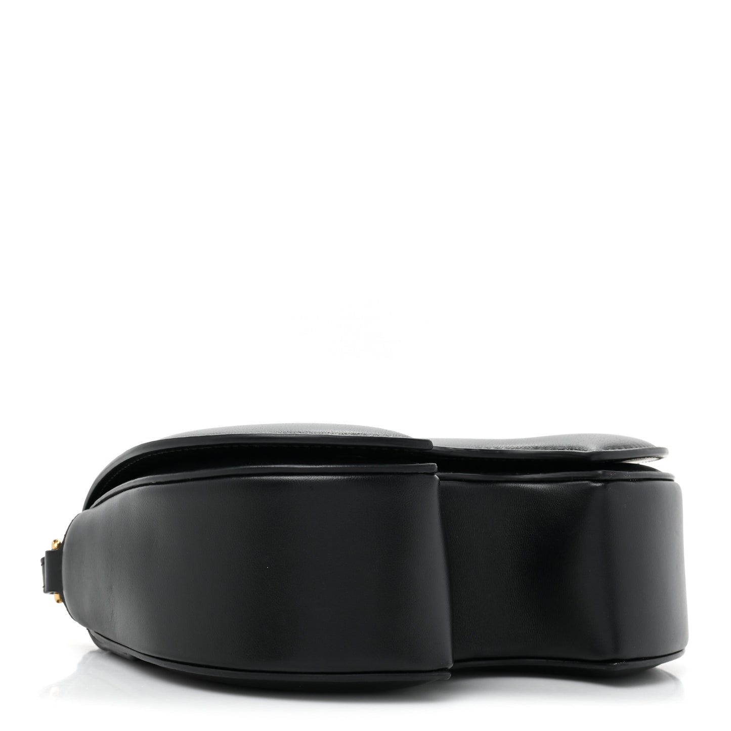 OFF WHITE Calfskin Burrow Saddle Bag Black