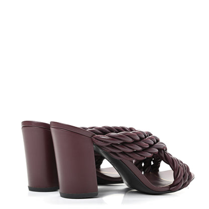 Valentino Garavani Nappa Crisscross Rope Slide Sandals 39.5 Rubin 4 of 8