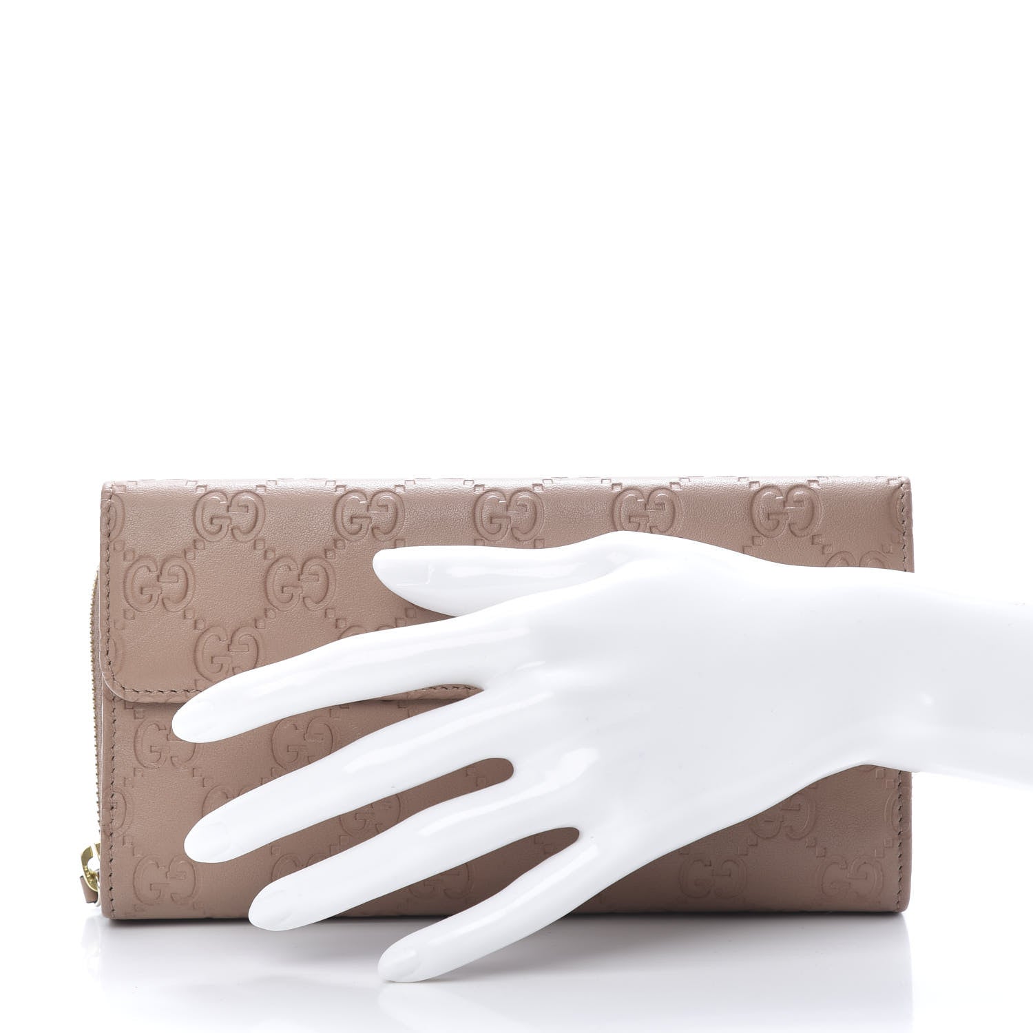 Gucci Guccissima Continental Zip Wallet Winter Rose 2 of 10