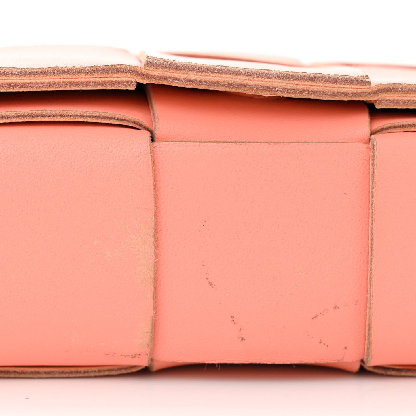Nappa Maxi Intreccio Cassette Bag Peach