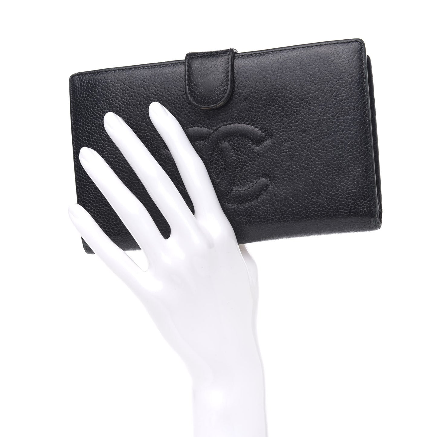 Caviar Timeless CC French Wallet Black