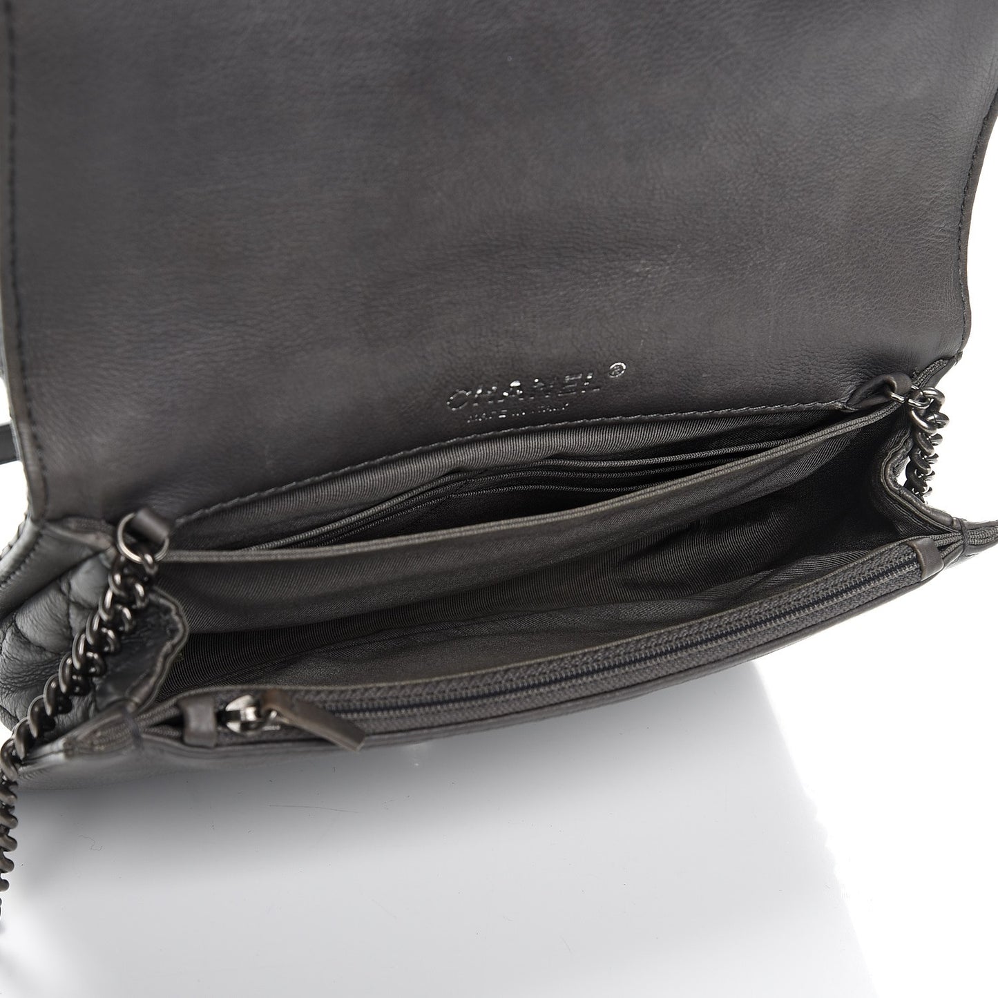 Calfskin Small Boy Reverso Flap Grey