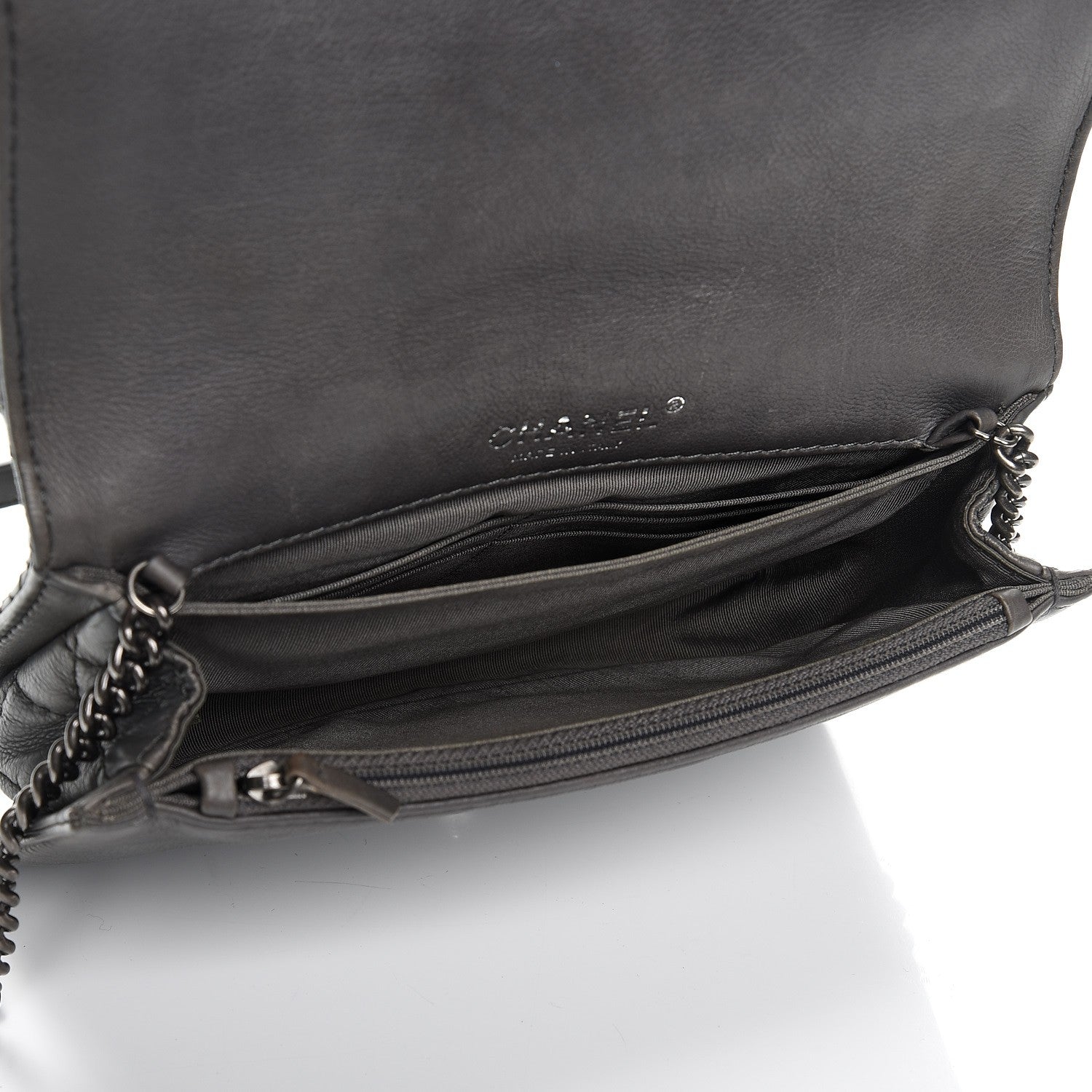 Chanel Calfskin Small Boy Reverso Flap Grey 5 of 11