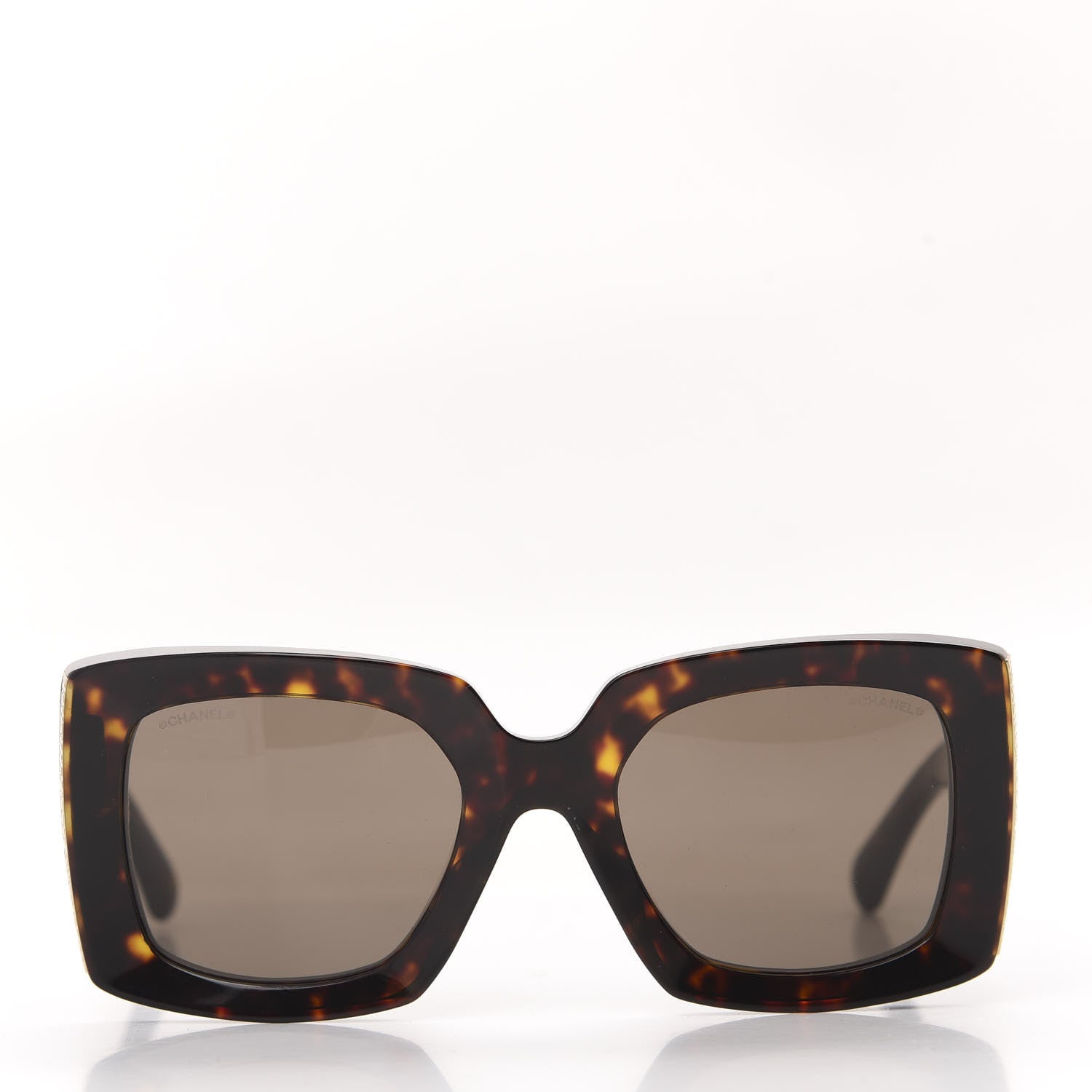 Chanel Acetate Rectangle Sunglasses 5435 Tortoise 2 of 6