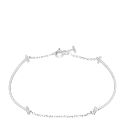Tiffany Sterling Silver Double T Smile Bracelet 1 of 4