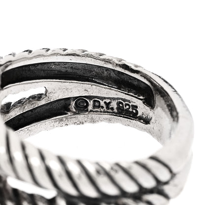 David Yurman Sterling Silver Diamond Black Onyx 11mm Albion Ring 54 7 5 of 6
