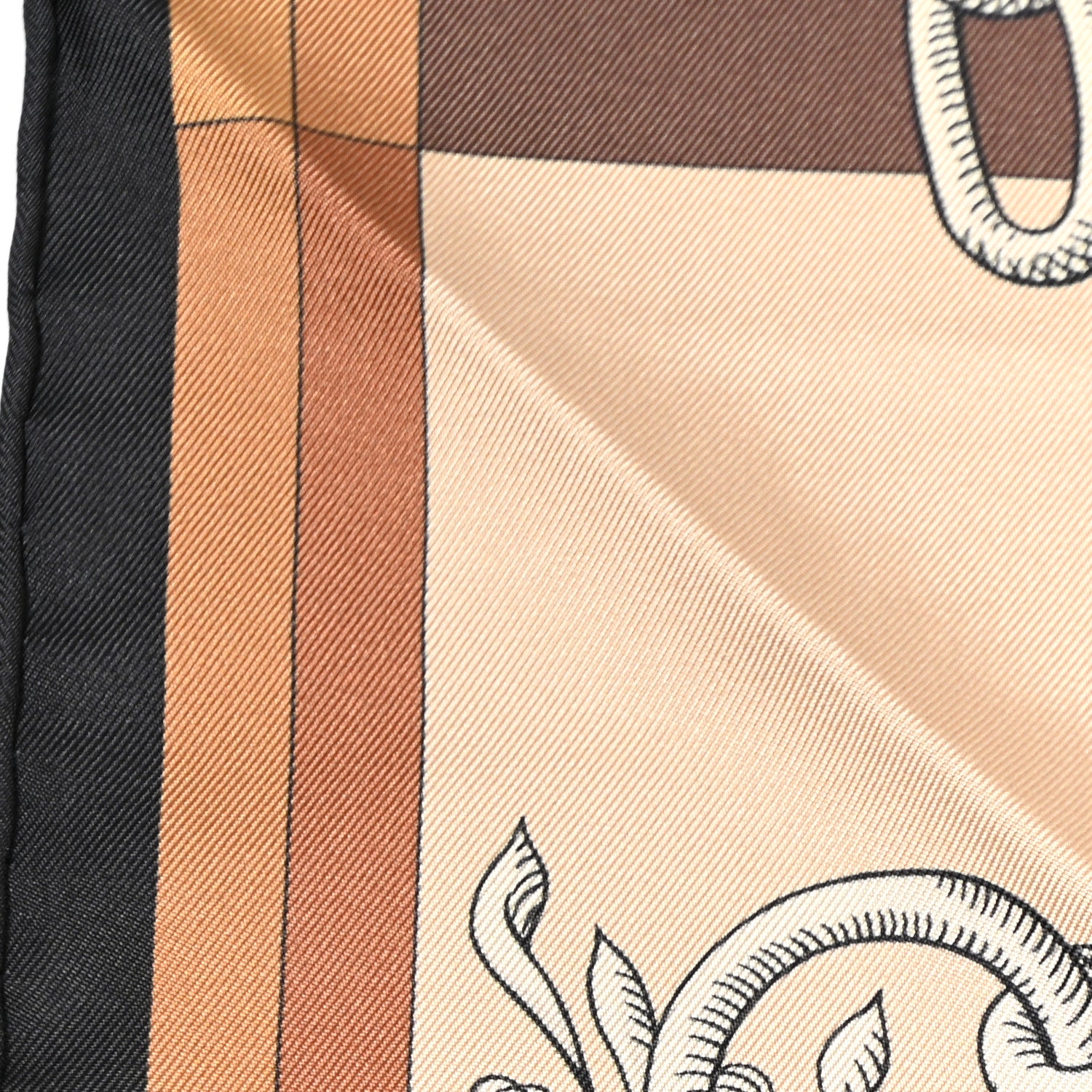 Hermes Silk Double Face Della Cavalleria Fine Scarf 90 Marron Beige Caramel 5 of 9