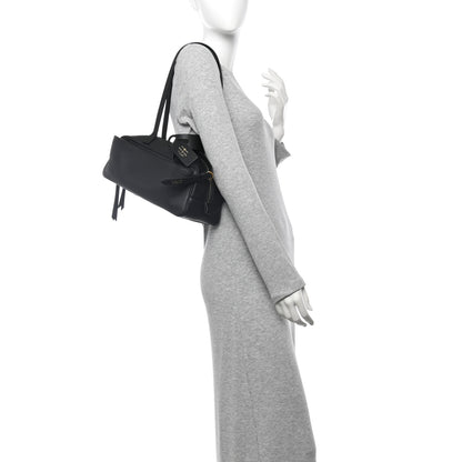 Balenciaga Grained Calfskin Small Carrie Bowling Bag Black 2 of 9