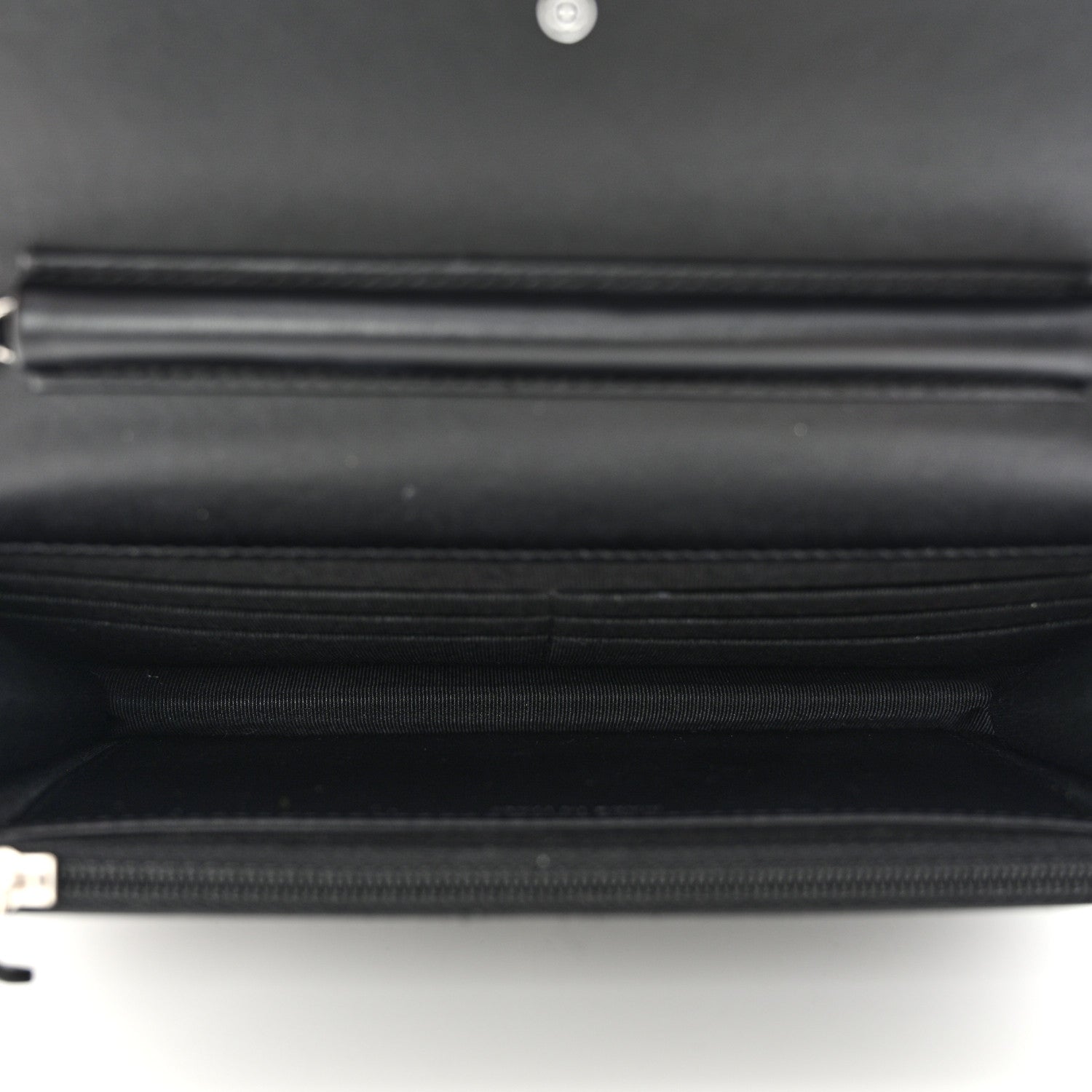 Chanel Patent Quilted Wallet On Chain WOC Black 5 of 12