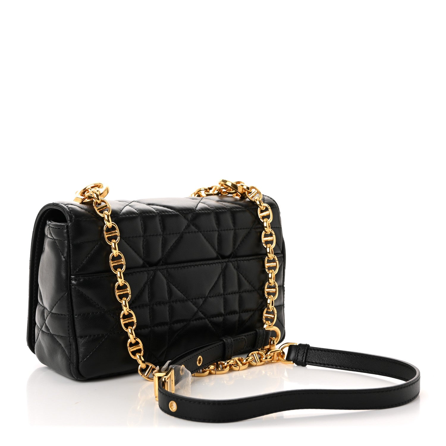 Christian Dior Lambskin Macrocannage Small Soft Dior Caro Bag Black 3 of 11