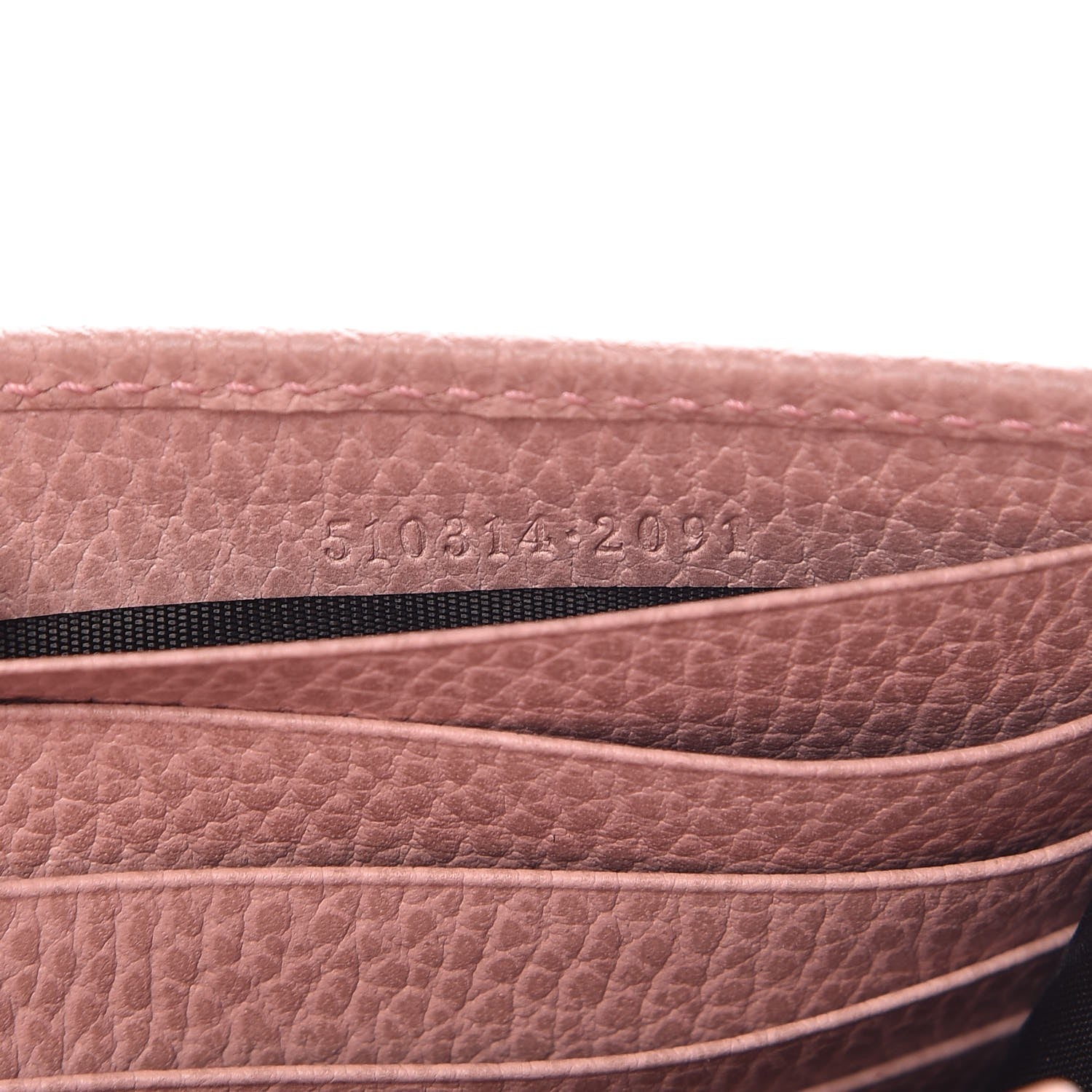 Gucci Dollar Calfskin Interlocking G Chain Wallet Soft Pink 7 of 7