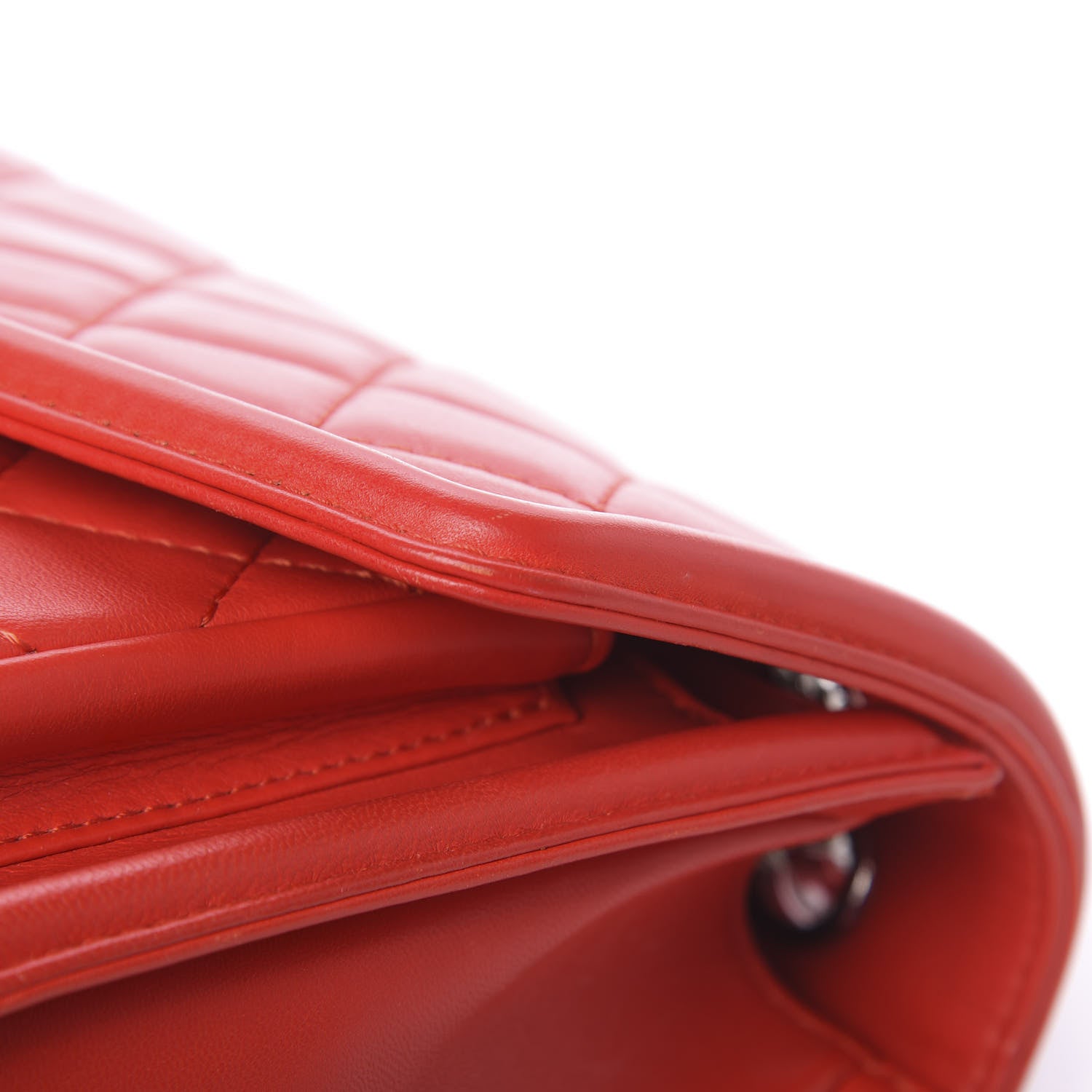Chanel Lambskin Quilted Large Geometric Flap Red 13 of 16