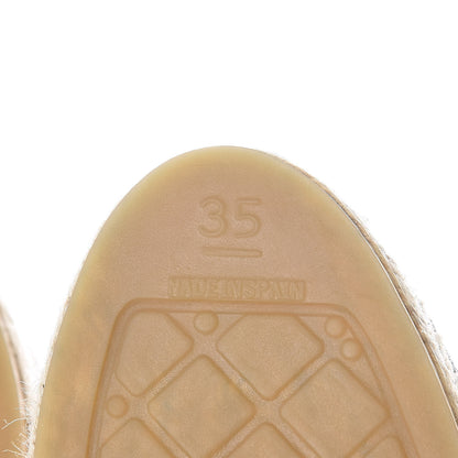 Chanel Lambskin CC Espadrilles 35 Beige Black 9 of 10