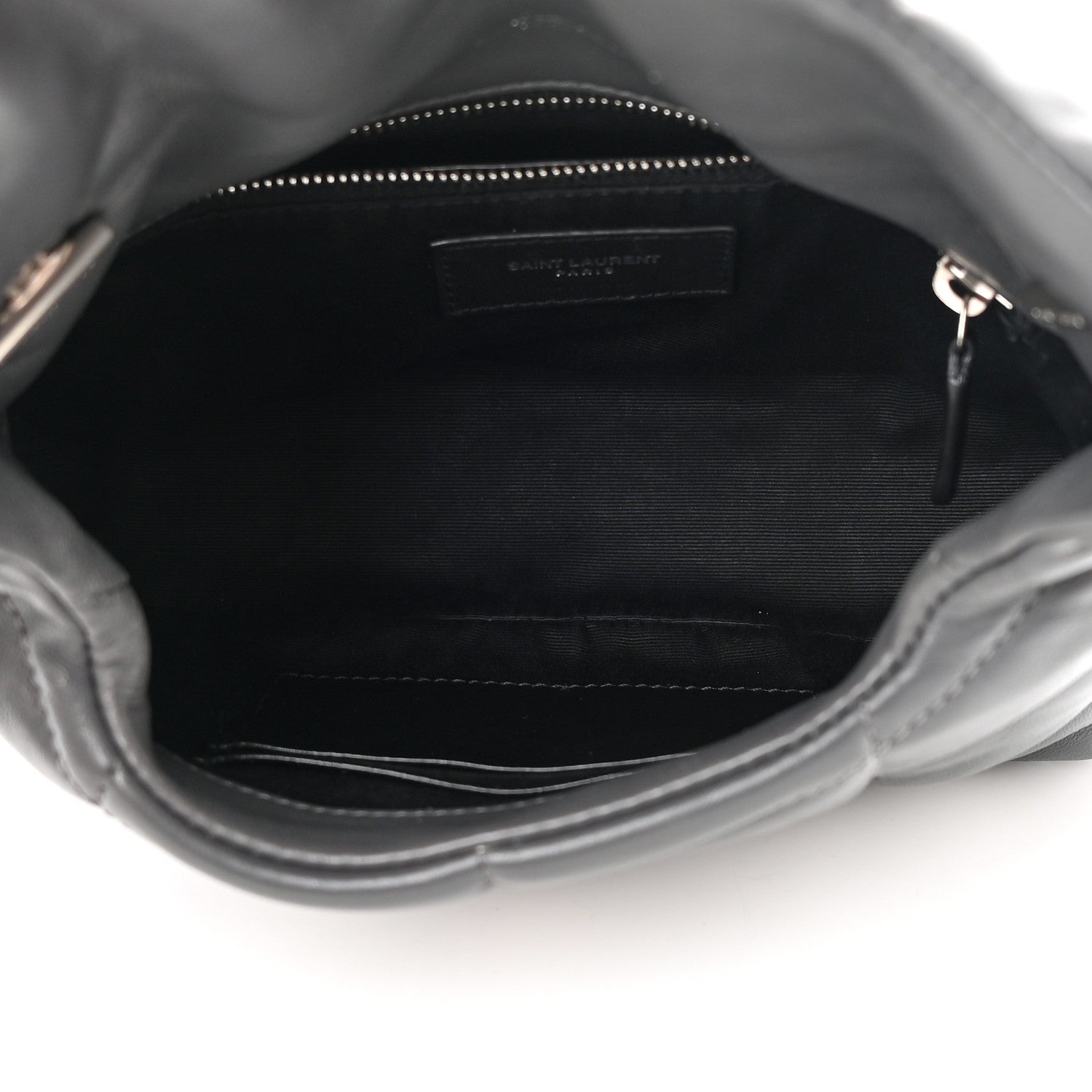 Saint Laurent Lambskin Quilted Mini Loulou Puffer Monogram Chain Satchel Storm 5 of 16