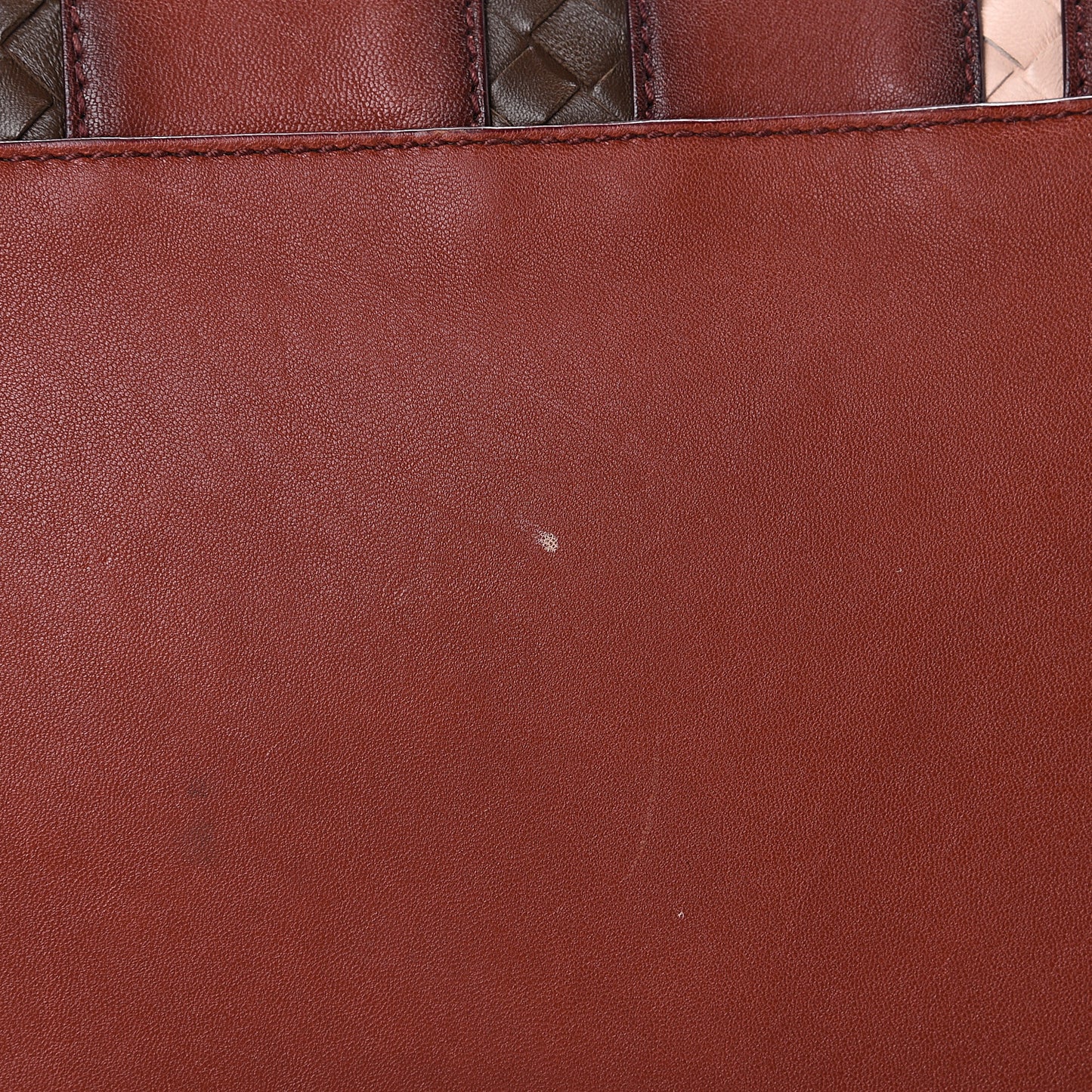 Calfskin Nappa Intrecciato Tote Brique Flamingo Truffle