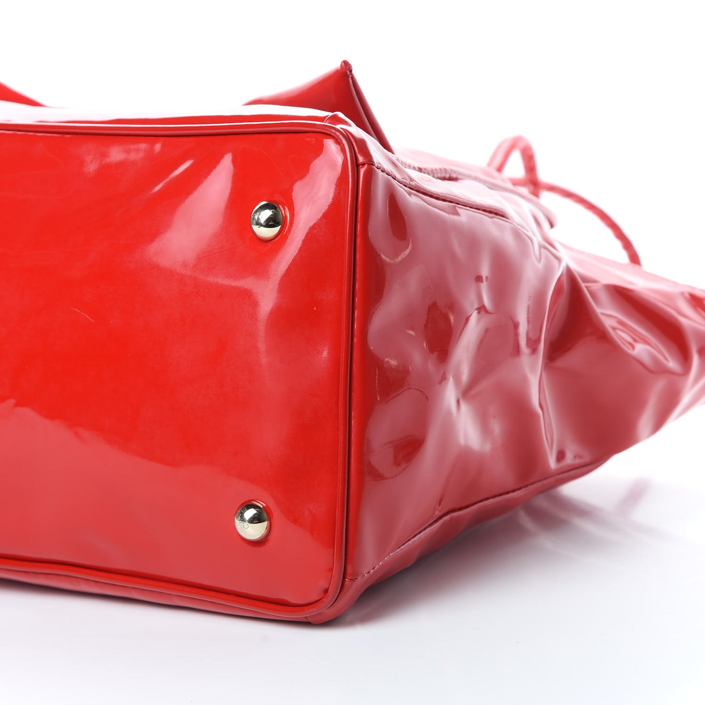 Patent Lacca Bow Tote Red