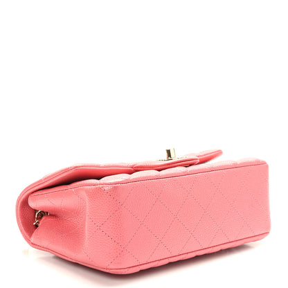Chanel Caviar Quilted Mini Rectangular Flap Dark Pink 4 of 10