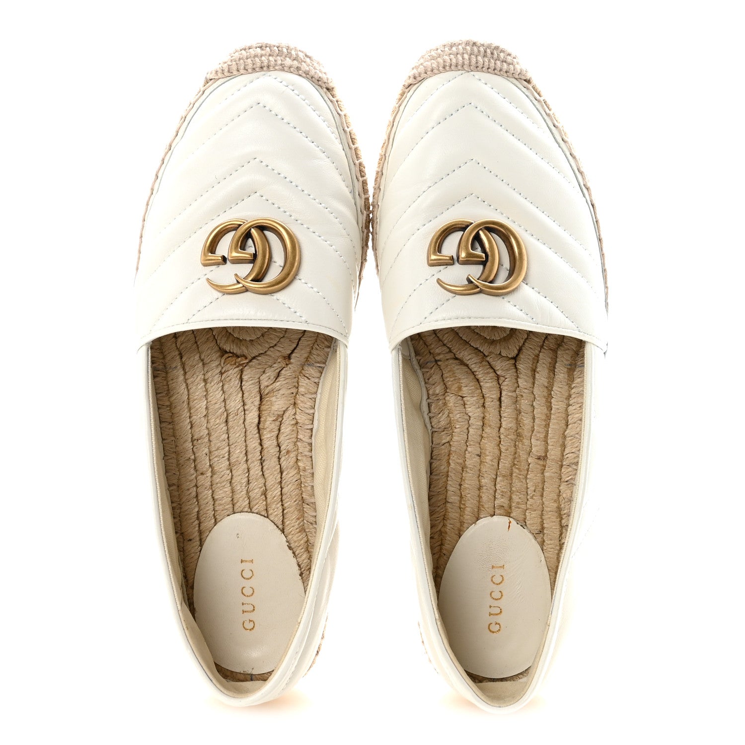 Gucci Nappa Matelasse GG Marmont Espadrilles 39 Great White 3 of 18