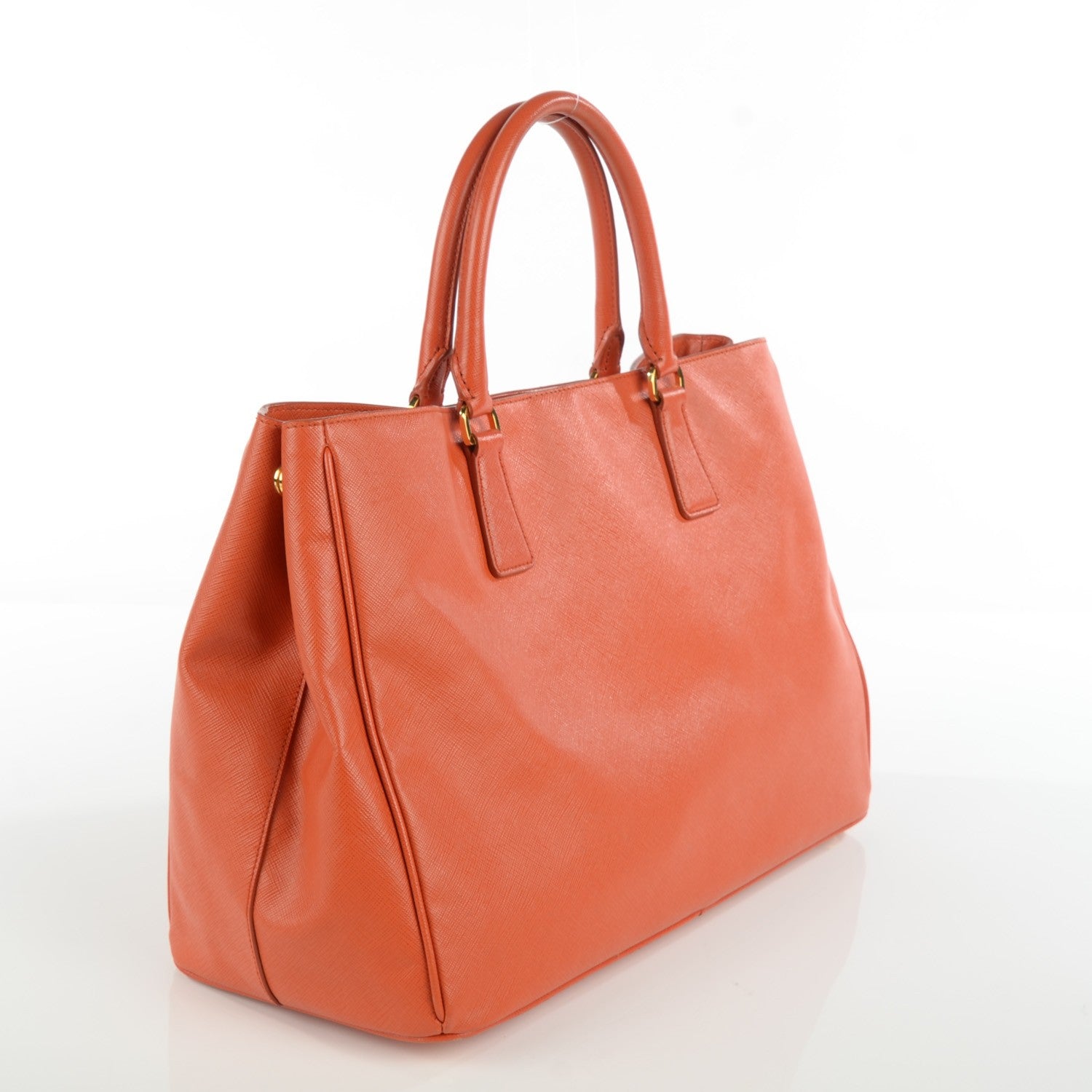 Prada Saffiano Lux Large Tote Papaya 5 of 11