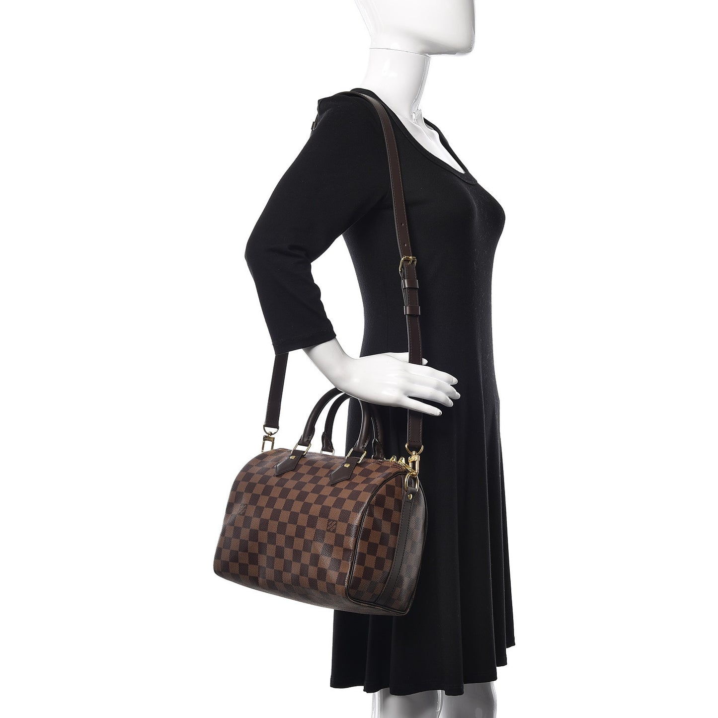 Damier Ebene Speedy Bandouliere 25