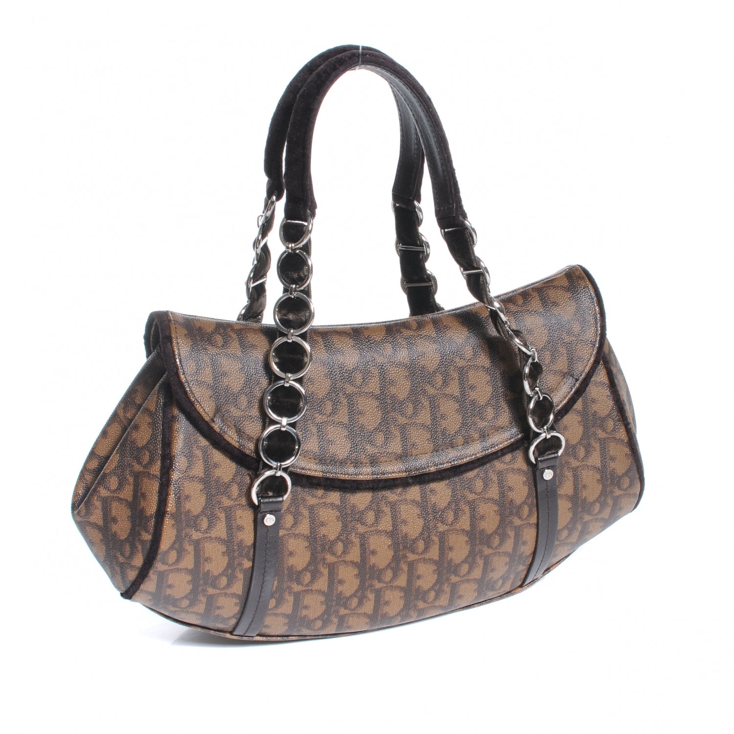 Christian Dior Monogram Romantique Trotter Bag Brown 3 of 8