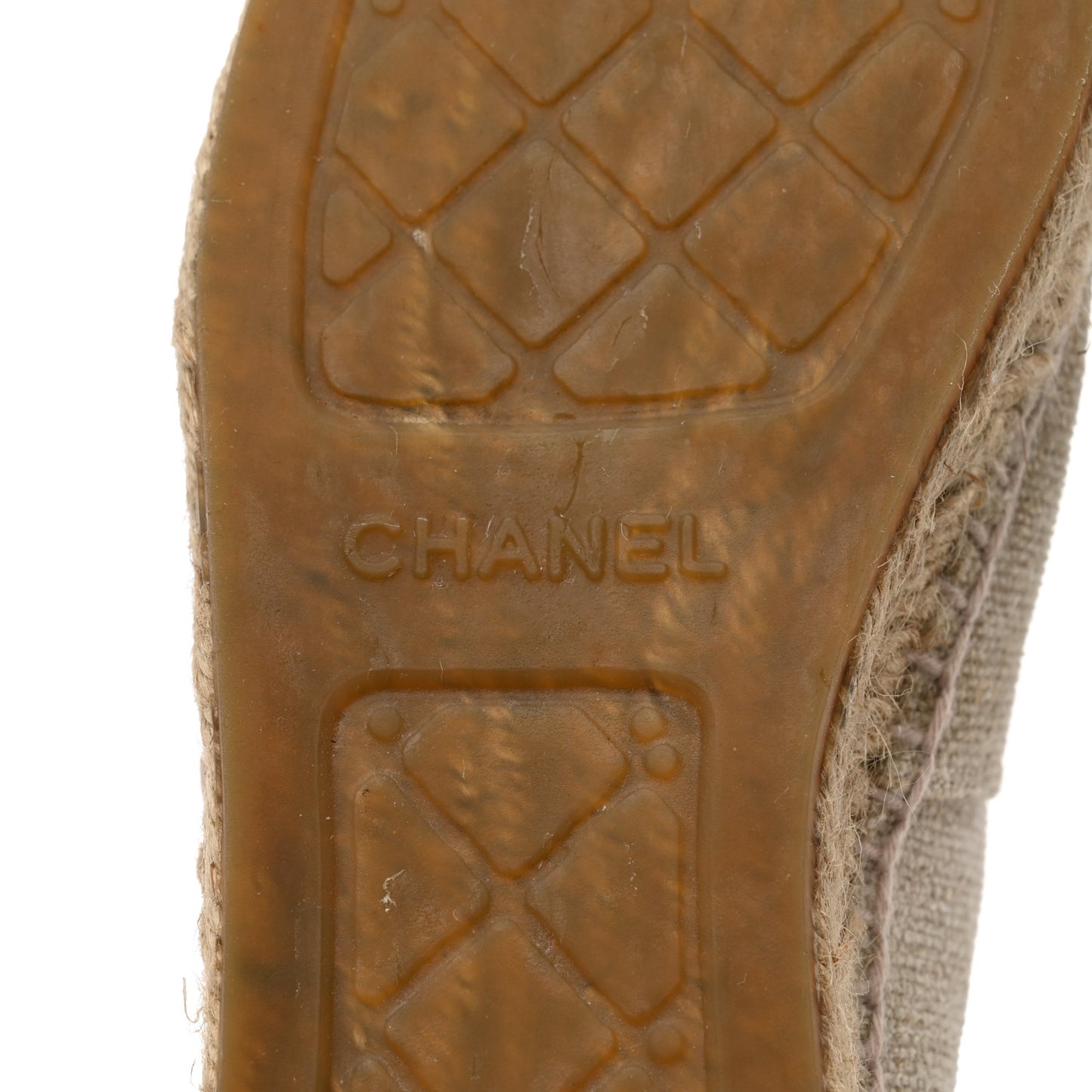 Toile Sequin CC Espadrilles 40 Beige Black