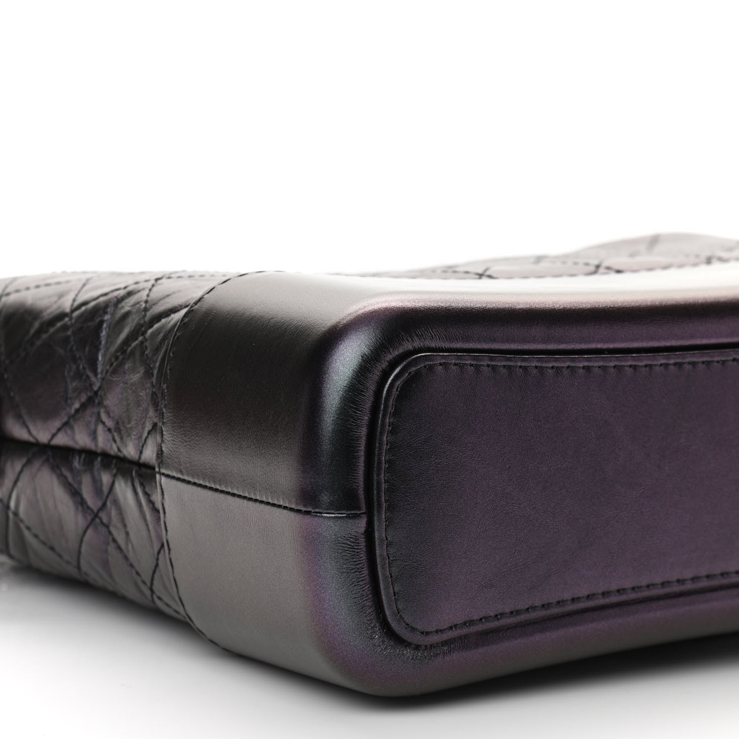 Chanel Iridescent Aged Calfskin Quilted Medium Gabrielle Hobo Black 9 of 11