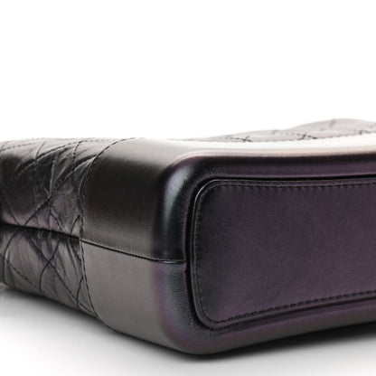 Chanel Iridescent Aged Calfskin Quilted Medium Gabrielle Hobo Black 9 of 11