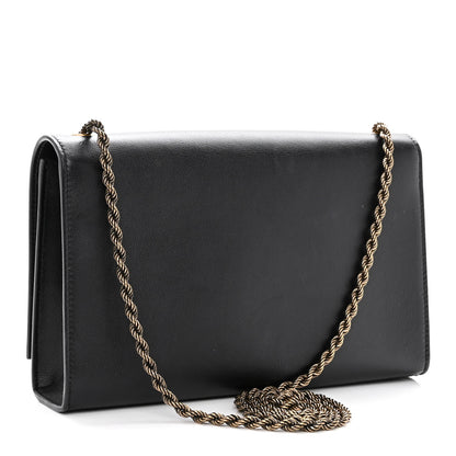 Saint Laurent Smooth Calfskin Medium Braided Monogram Kate Satchel Black 3 of 10