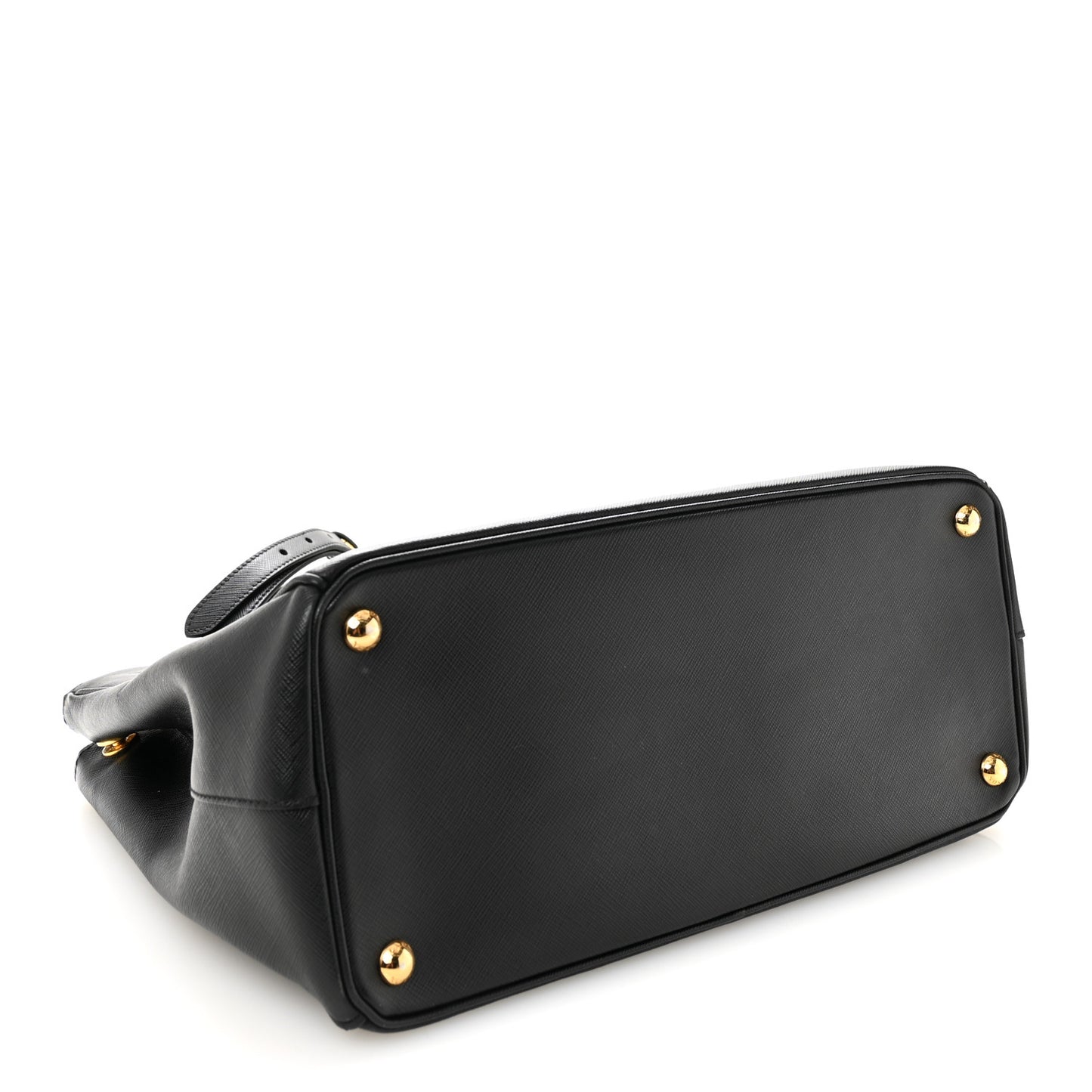 Saffiano Medium Galleria Double Zip Tote Black