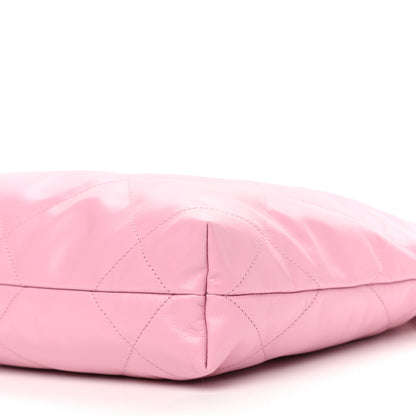 Chanel Shiny Calfskin Quilted Small Chanel 22 Pink 10 of 11