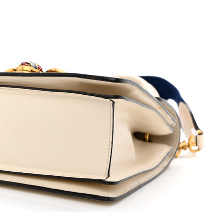 Gucci Calfskin Sylvie Web Small Queen Margaret Top Handle Bag White 10 of 18