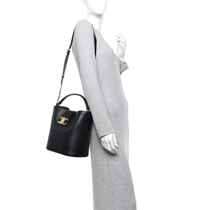 Celine Smooth Calfskin Triomphe Medium Louise Bag Black 3 of 25