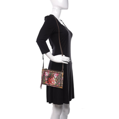 Gucci GG Supreme Monogram Bengal Blooms Shoulder Bag Beige Pink 2 of 12