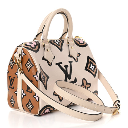Louis Vuitton Monogram Giant Wild At Heart Speedy Bandouliere 25 Creme 3 of 8